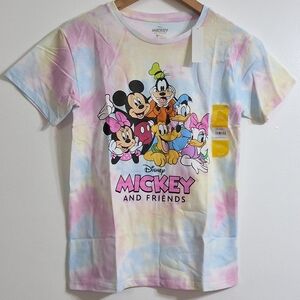 Disney Girls Mickey & Friends Tie Dye Graphic T-Shirt,Size L (10/12), NWT
